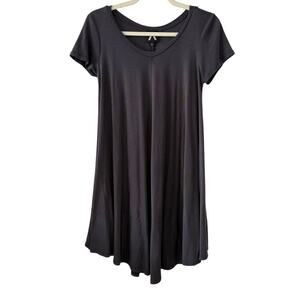 COA Black grey ribbed Swing T-Shirt Dress – Size 2